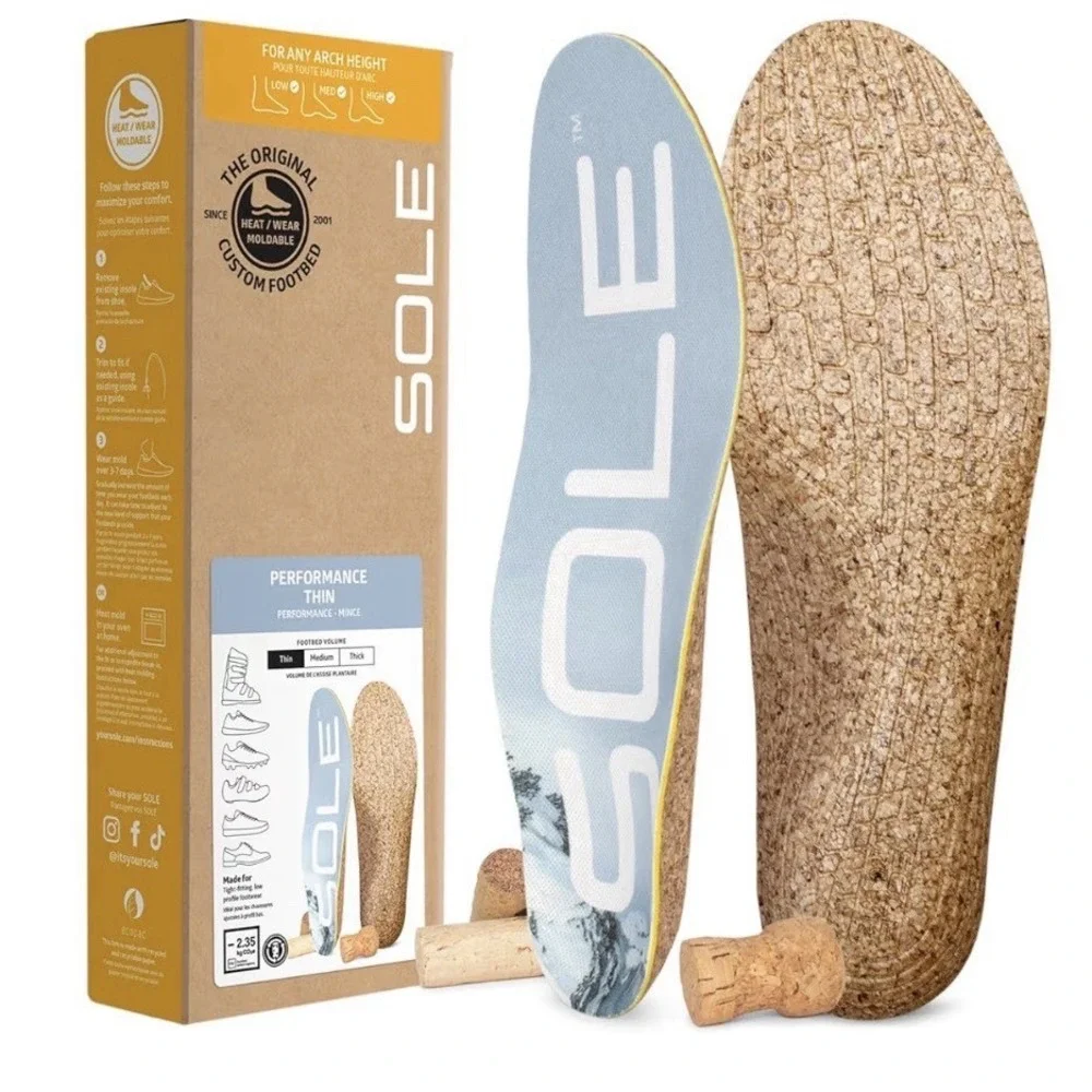 Sole Performance Thin NEW! Corkbed‎ Insoles M 12 /W 14